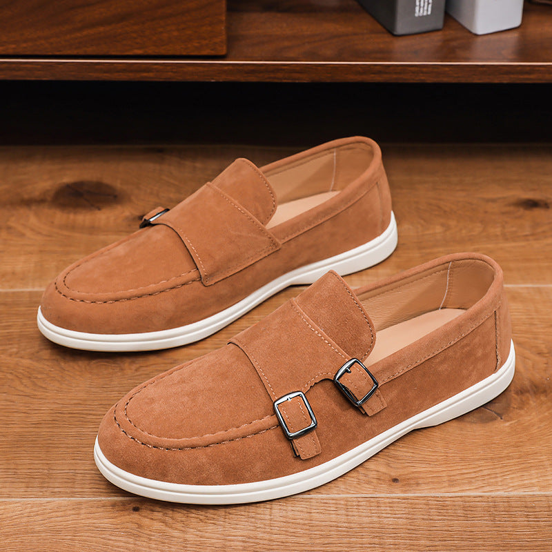 Men's moccasins with fashionable buckles Mune Fashion