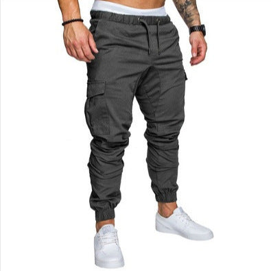 Men's tailored cargo jogger with elastic waistband, drawstring, and patch pockets Mune Fashion