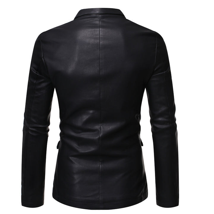 Men's Elegant Faux Leather Blazer Mune Fashion