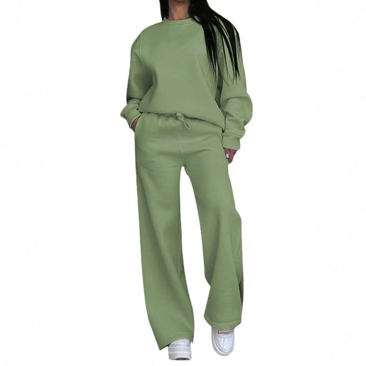 Women's casual oversized sweatshirt and wide jogging pants set Mune Fashion
