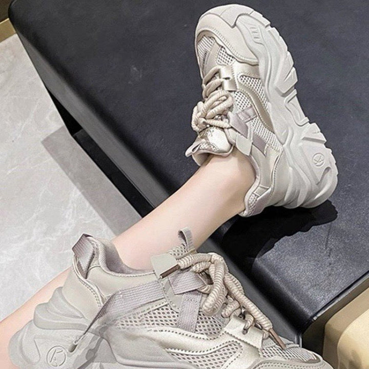 Women's fashionable chunky sneakers with breathable mesh structure and sturdy sole Mune Fashion