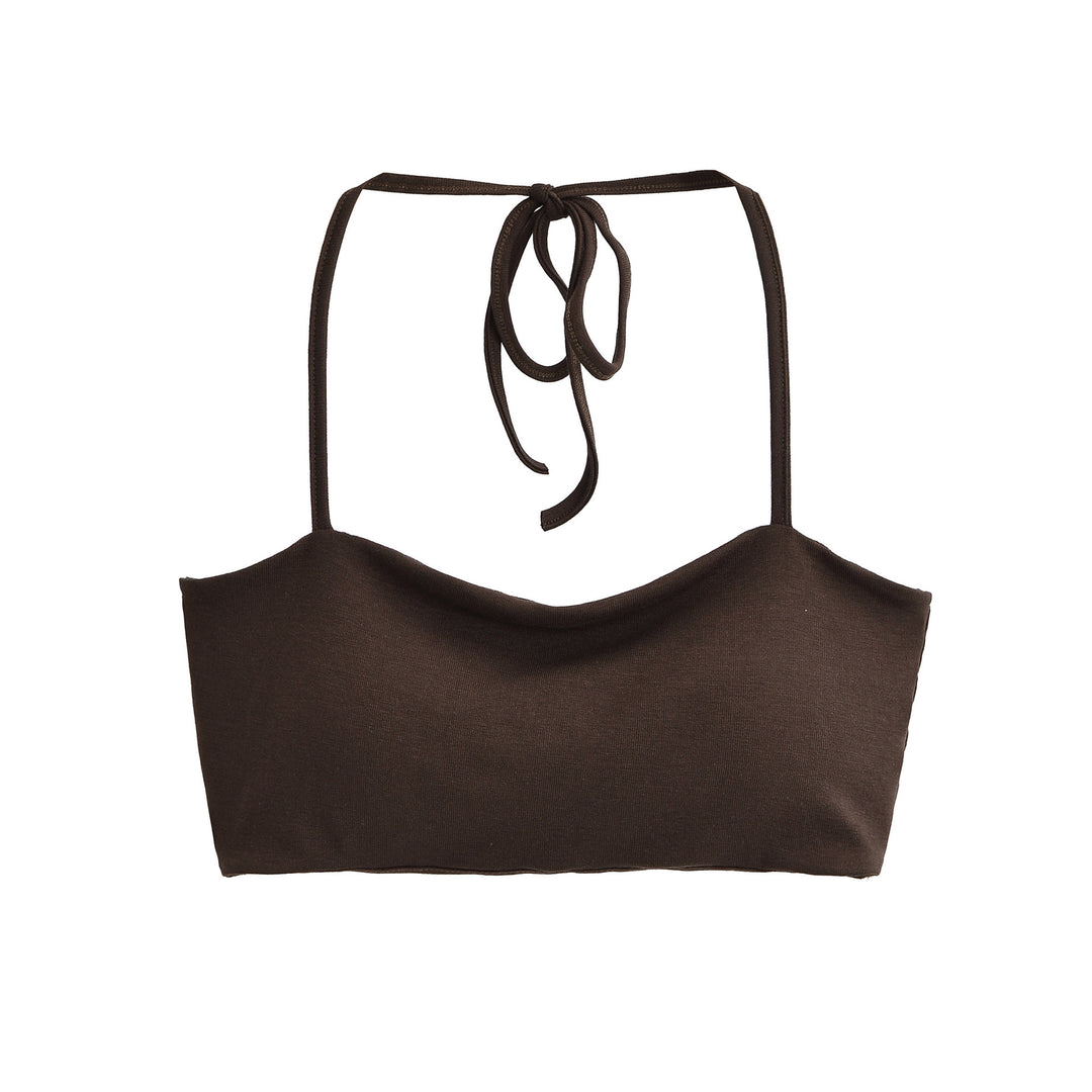 Women's Layered Long Sleeve Shirt with Integrated Spaghetti Strap Cami and Wide Round Neck Mune Fashion