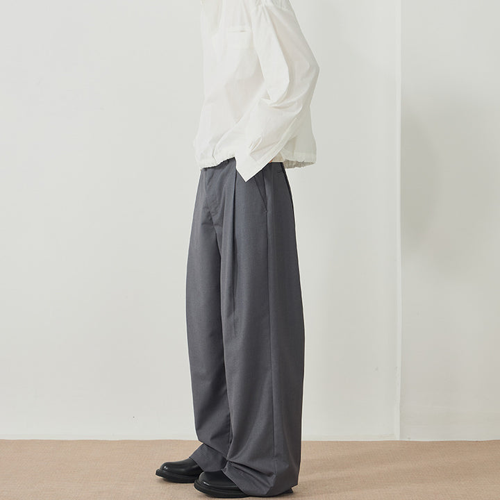 Men's Elegant Palazzo Pants made of flowing twill with extra wide leg Mune Fashion