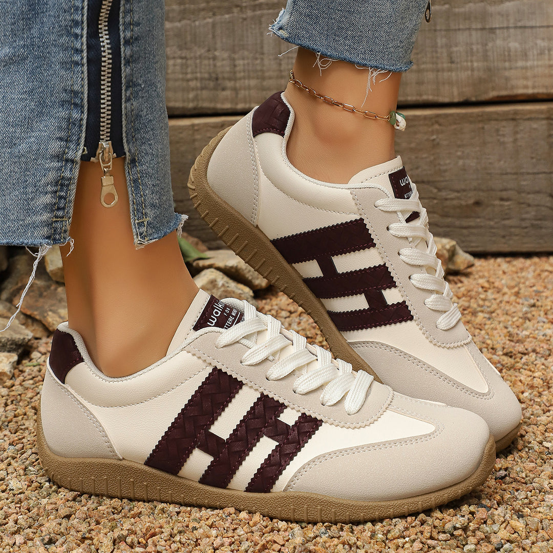 Damen Retro-Sneaker mit Gumsohle und gepolsterter Innensohle Mune Fashion