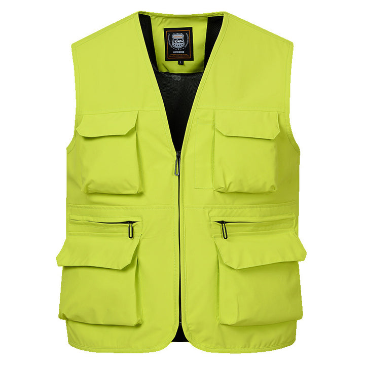 Men's Photographer Utility Vest with generous zip and flap pockets Mune Fashion