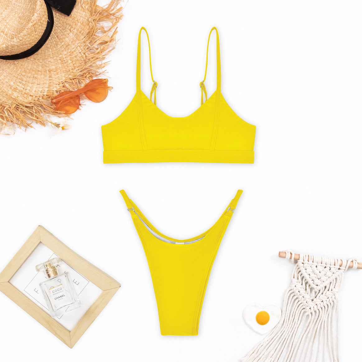 Ladies Sporty Bikini with Feminine Straps Mune Fashion