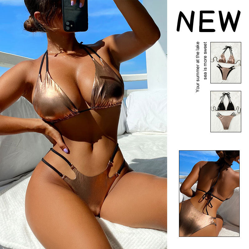 Women Triangle Bikini with elegant lacing details Mune Fashion
