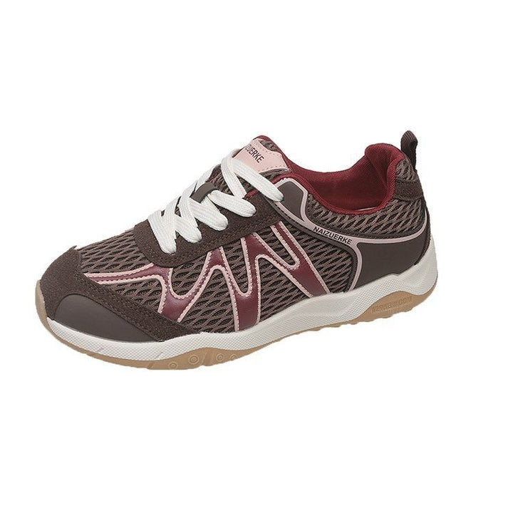 Women's Breathable Retro Running Sneakers with Mesh Upper and Rubber Sole Mune Fashion
