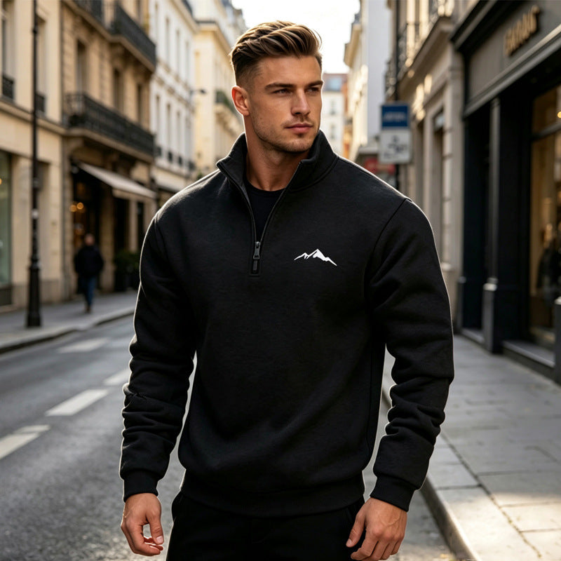 Men's sweatshirt with short zipper Mune Fashion