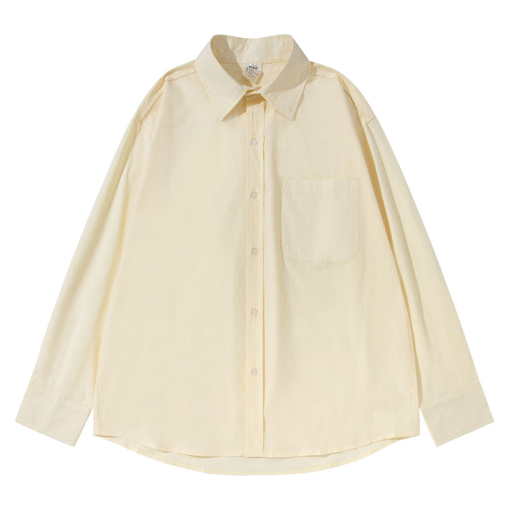 Unisex Boxy shirt with Kent collar, applied breast pocket and relaxed fit Mune Fashion
