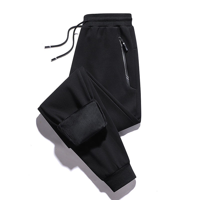 Men's thermo fleece jogging pants with brushed inner side, reflective zipper pockets and drawstring waistband Mune Fashion