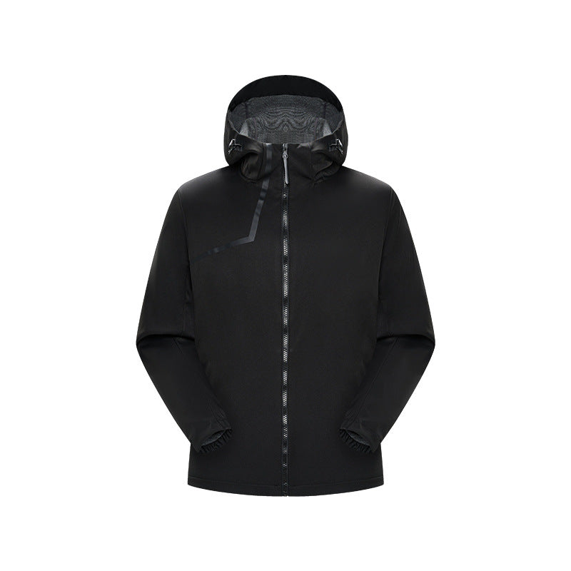 Men's Technical Softshell Jacket with Adjustable Hood and Windproof Membrane Mune Fashion