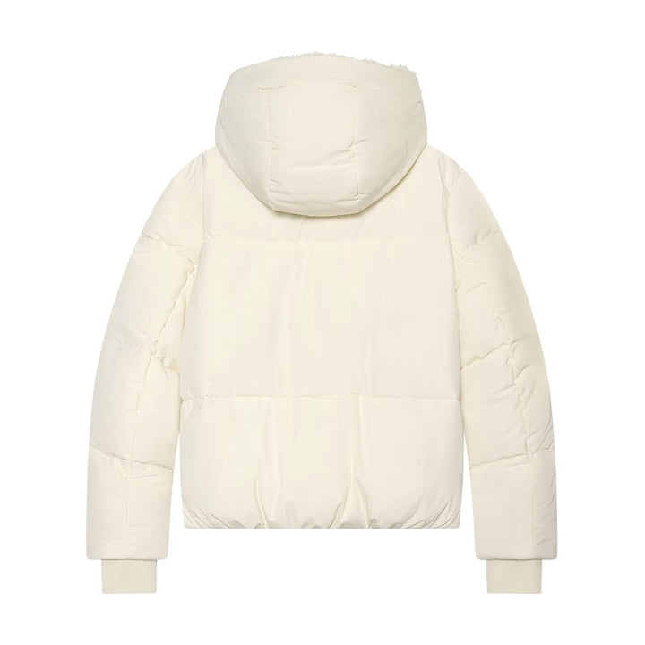Women's Short Padded Jacket with Teddy Collar Mune Fashion