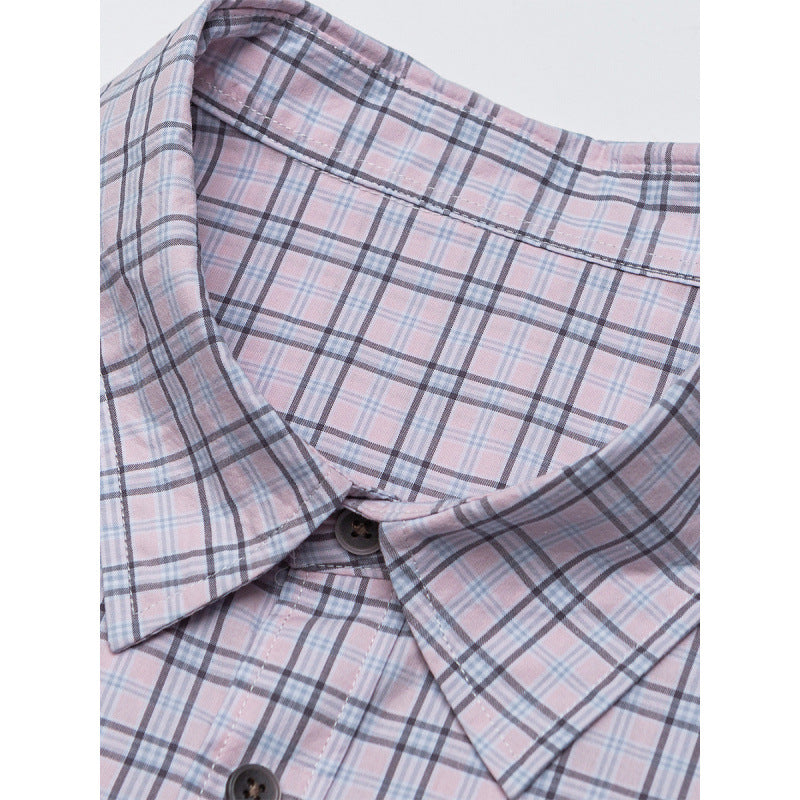 Women Checked Oversize Shirt with Asymmetrical Chest Pocket and Rounded Hem Mune Fashion