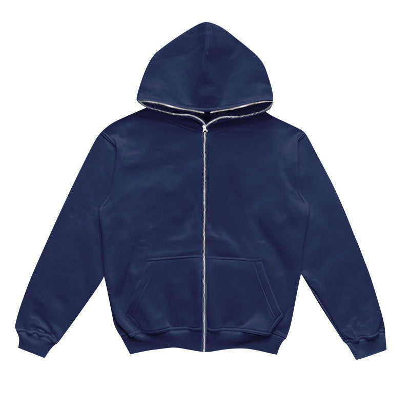 Unisex nan minimally structured hoodie zipper with pointed hood, kangaroo pocket and reinforced cuffs Mune Fashion