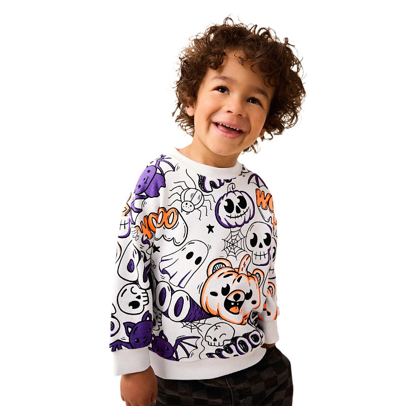 Boys sweatshirt with cheerful Halloween motif Mune Fashion