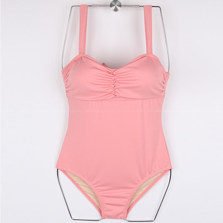 Women’s one-piece swimsuit with elegant ruffle design and adjustable straps Mune Fashion
