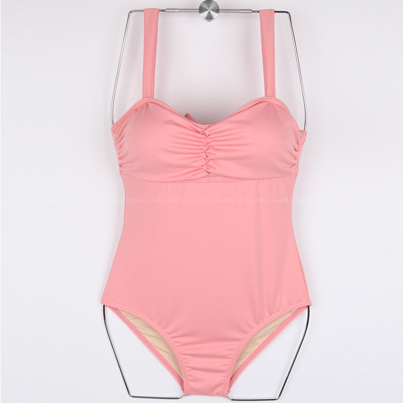 Women’s one-piece swimsuit with elegant ruffle design and adjustable straps Mune Fashion
