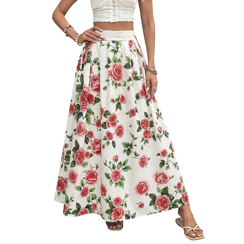 Ladies High-Quality Maxi Skirt with Floral Patterns Mune Fashion