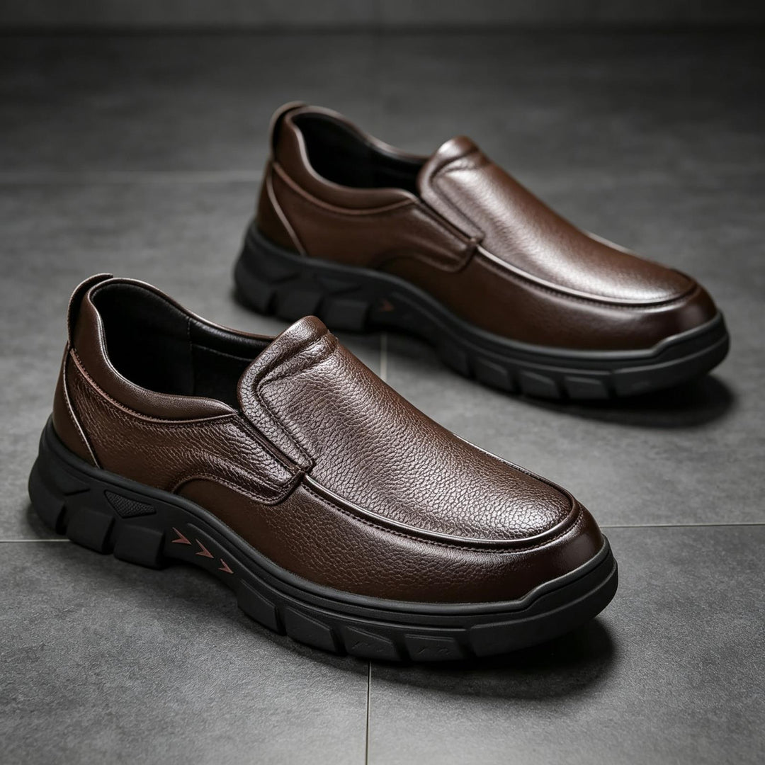 Men's Elegant Slip-On Leather Shoes Mune Fashion