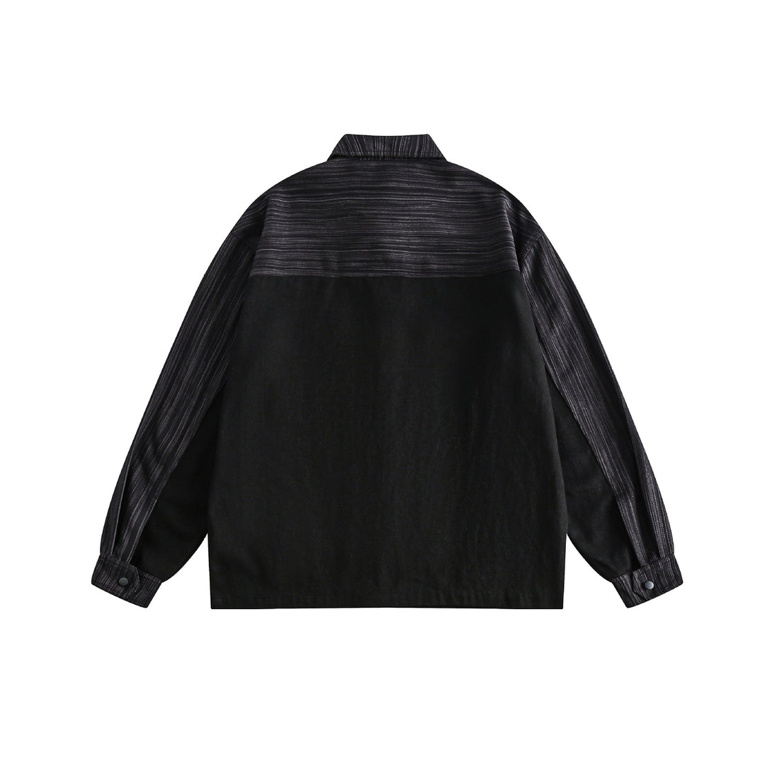 Unisex Overshirt Jacket in boxy cut with material mix and front flap pockets Mune Fashion