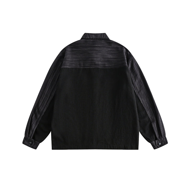 Unisex Overshirt Jacket in boxy cut with material mix and front flap pockets Mune Fashion