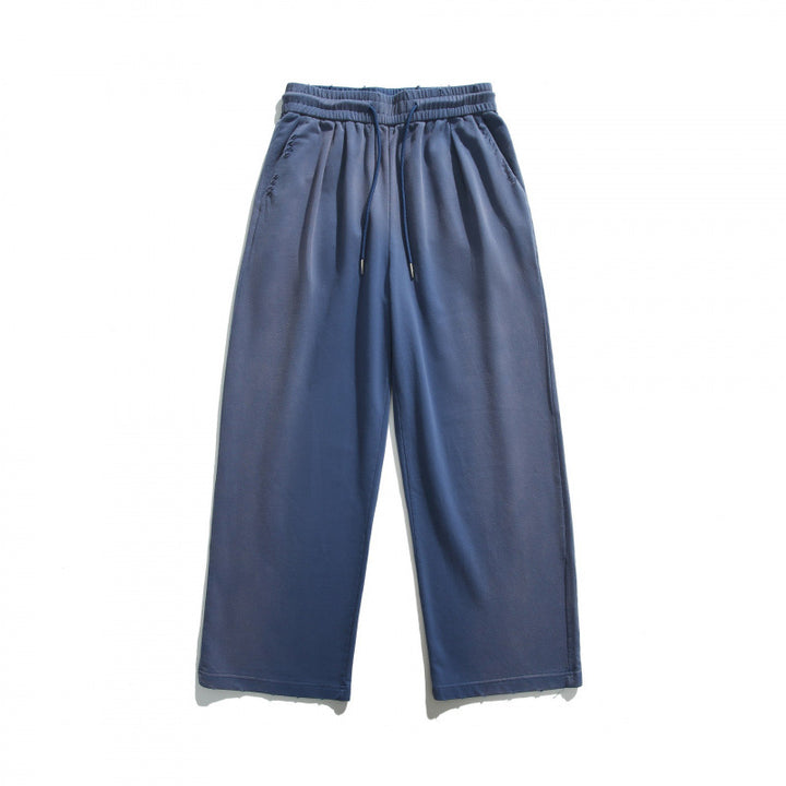 Unisex Wide Relaxed Leisure Pants made of French Terry with elastic drawstring waistband and side pockets Mune Fashion