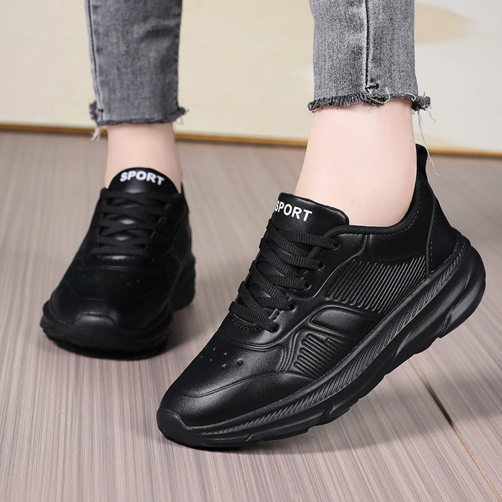 Women's fashionable comfort walking sneakers with shock-absorbing multi-layer sole and padded entry Mune Fashion