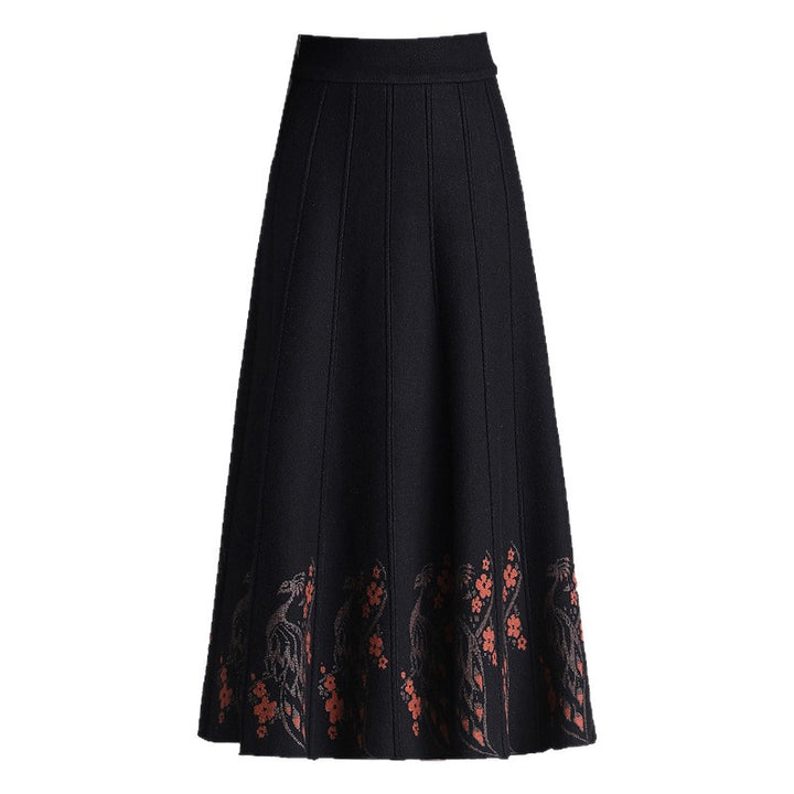 Ladies Elegant Maxi Skirt with Floral Lace Trim Mune Fashion