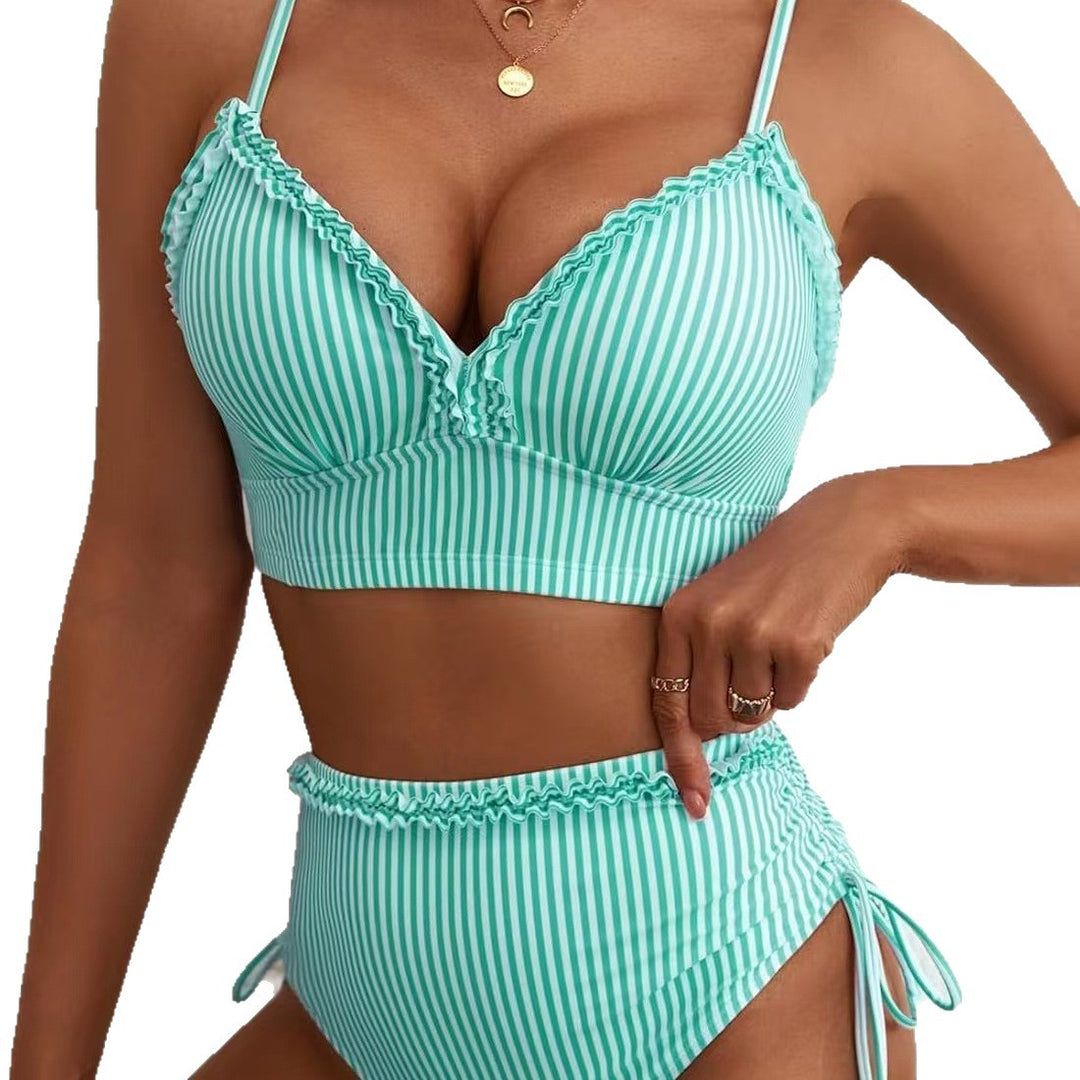 Ladies triangle bikini with ruffle details Mune Fashion