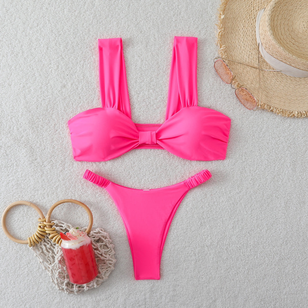 Women's bandeau bikini with wide straps and elegant bow decoration Mune Fashion