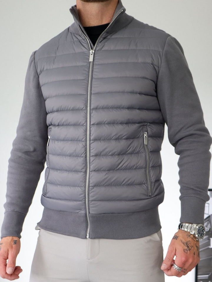 Men's Fashion Padded Jacket with High Collar