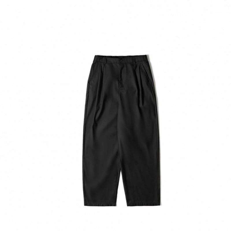 Women Wide Highwaist Pants with Pleats, Cropped Hem and Tapered Cut Mune Fashion