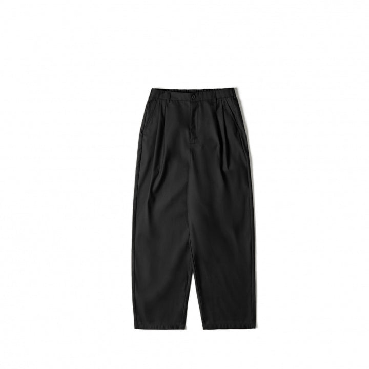 Women Wide Highwaist Pants with Pleats, Cropped Hem and Tapered Cut Mune Fashion