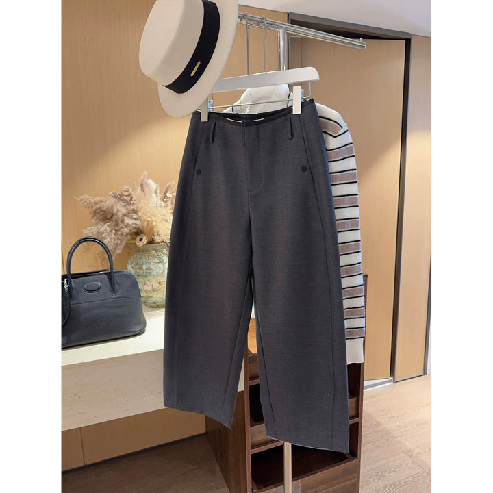 Women Elegant and Loose Suit Trousers Mune Fashion