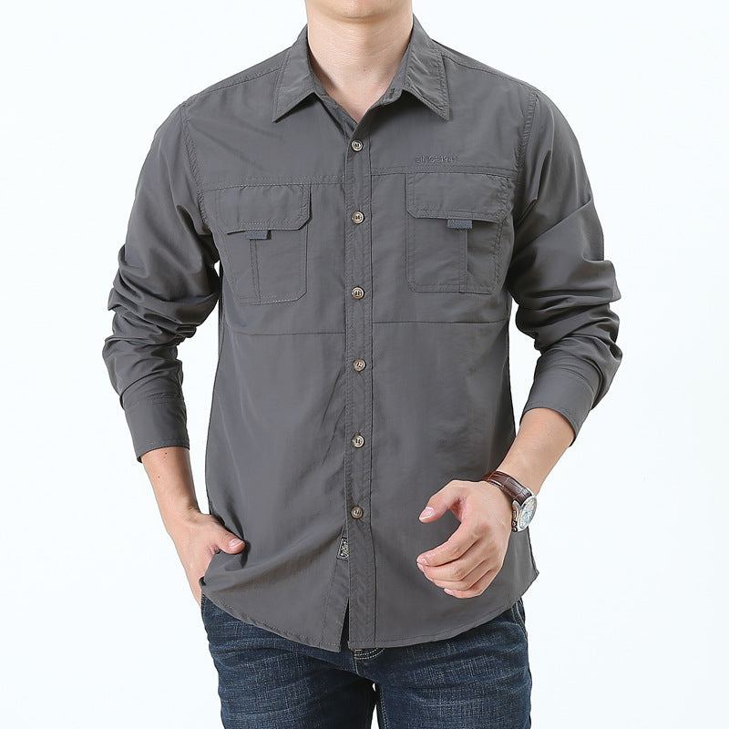 Men's High-Quality Trekking Shirt with Utility Pockets Mune Fashion