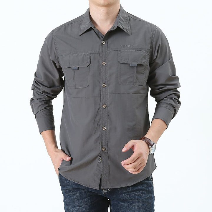 Men's High-Quality Trekking Shirt with Utility Pockets Mune Fashion