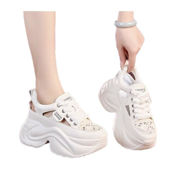 Ladies' platform sneakers with airy surface texture and comfortable cushioning Mune Fashion
