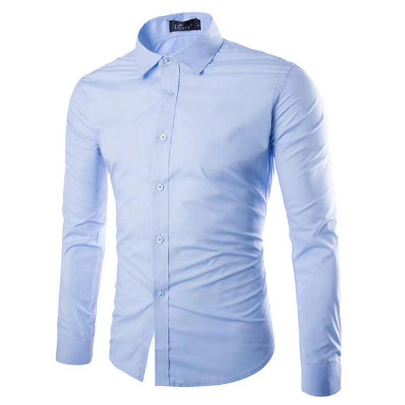 Men's tailored business shirt with Kent collar and elastic cotton stretch quality Mune Fashion