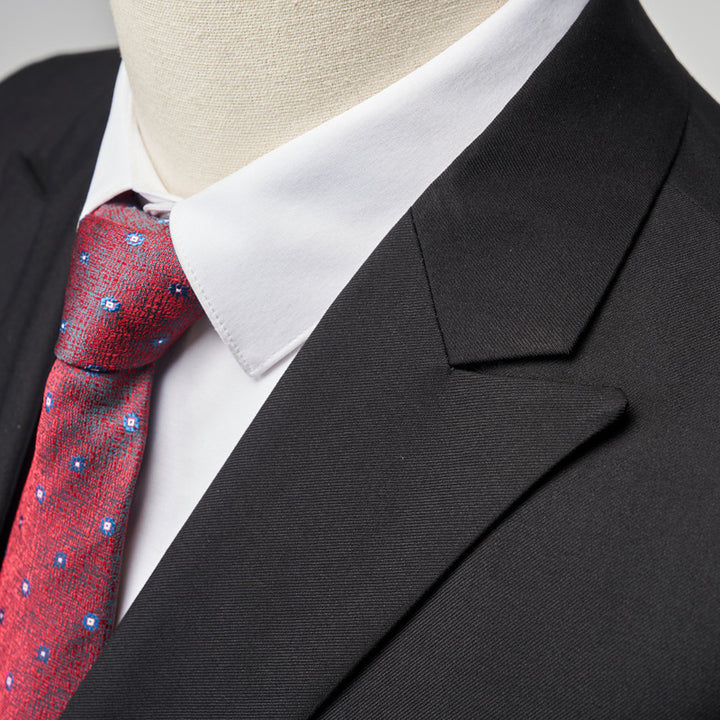Men's tailored double-breasted blazer with peak lapel and slim fit suit trousers Mune Fashion