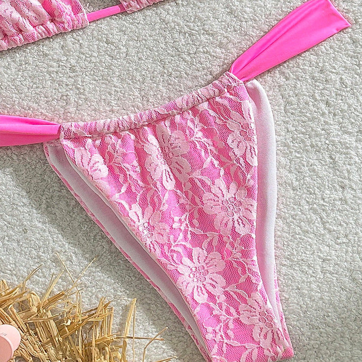Women Lace Triangle Bikini Mune Fashion