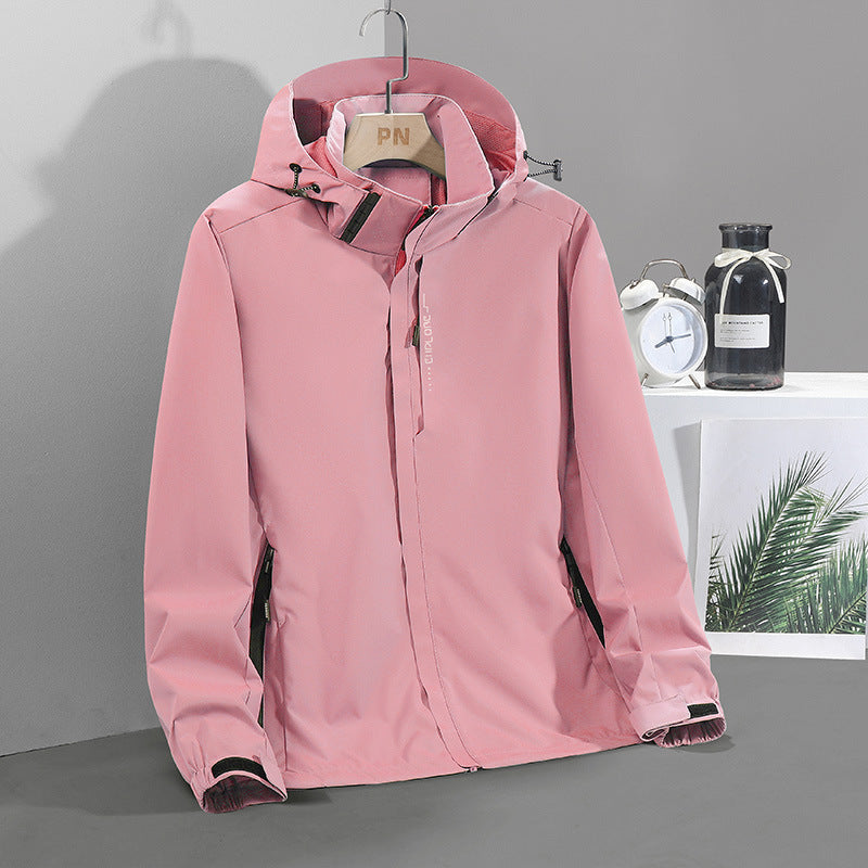 Men's Lightweight Softshell Hooded Jacket with Concealed Zipper and Windproof Membrane Mune Fashion