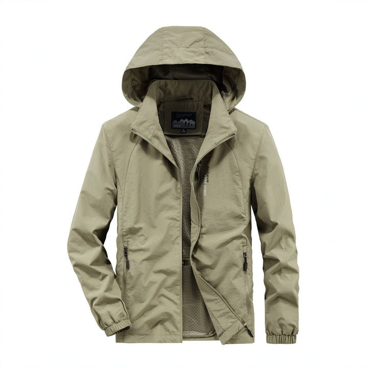 Men's Ultralight Breathable Hooded Jacket with Perforated Mesh Lining and Zipper Pockets Mune Fashion