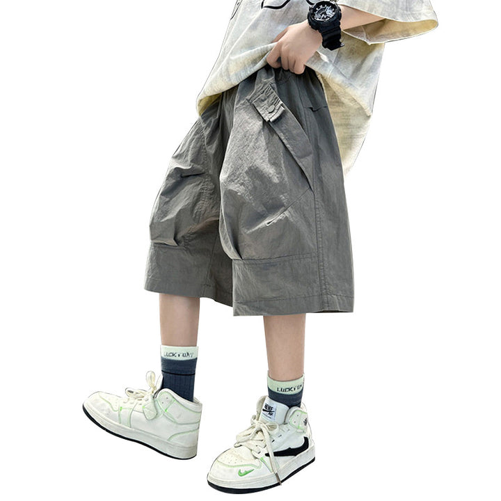 Boys casual cargo shorts with versatile pockets Mune Fashion