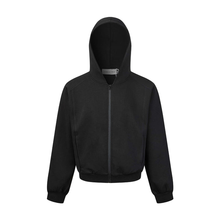 Unisex Hooded Sweat Jacket with Full-Length Zipper and Ribbed Hem Mune Fashion