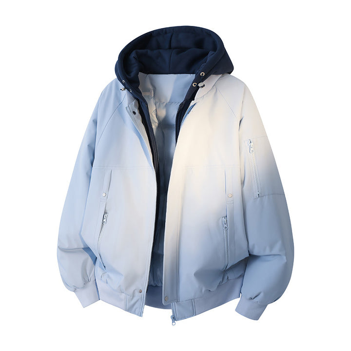 Men's Water-Repellent Layering Bomber Jacket with Removable Hooded Inner Jacket Mune Fashion