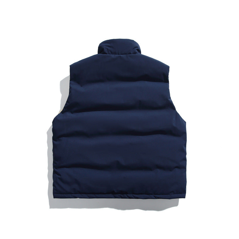 Unisex Padded Utility Vest with Stand-Up Collar and Flap Pockets Mune Fashion