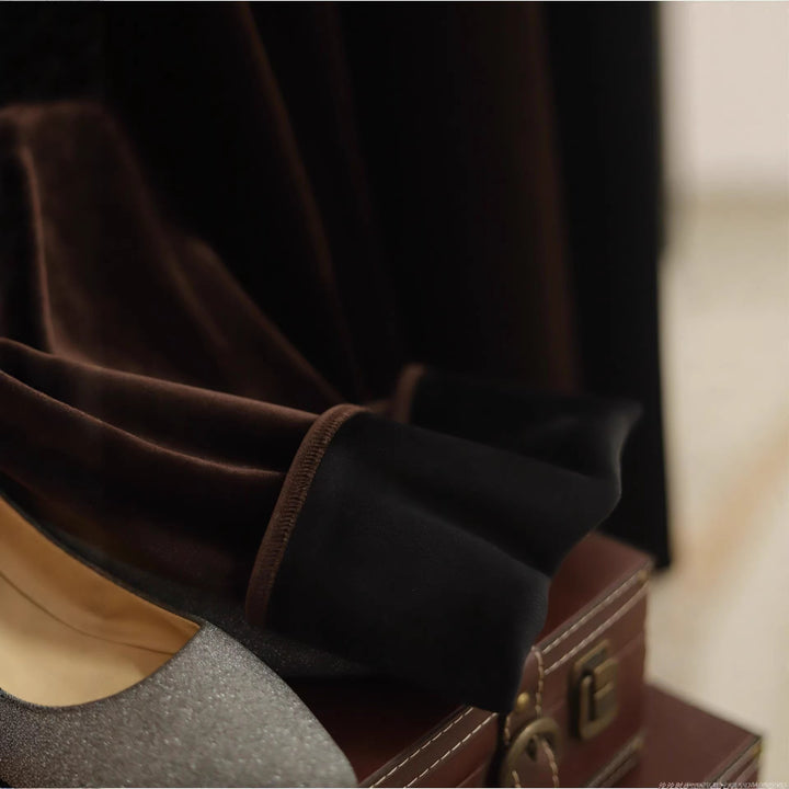 Women's Elegant Velvet Skirt with Elastic Waist Mune Fashion