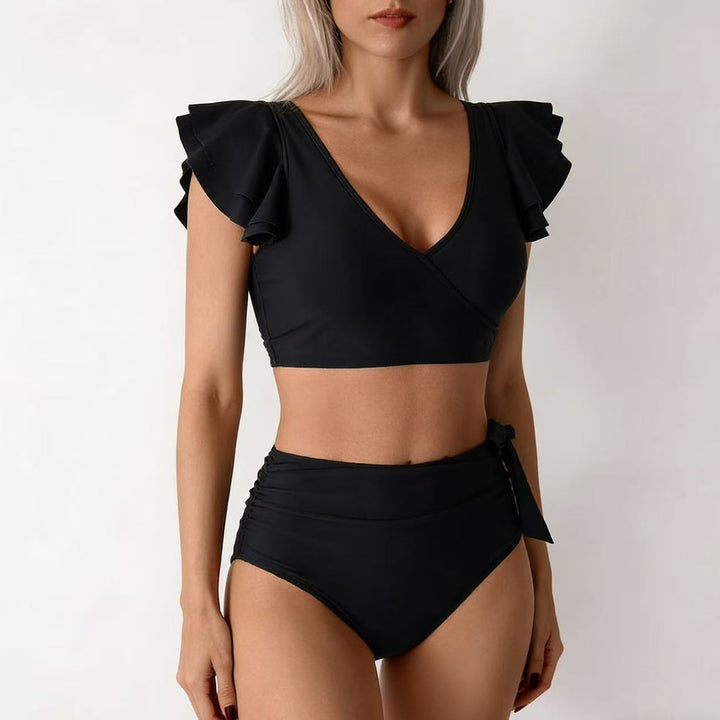 Women's High-Waisted Bikini Set with Ruffle Details Mune Fashion