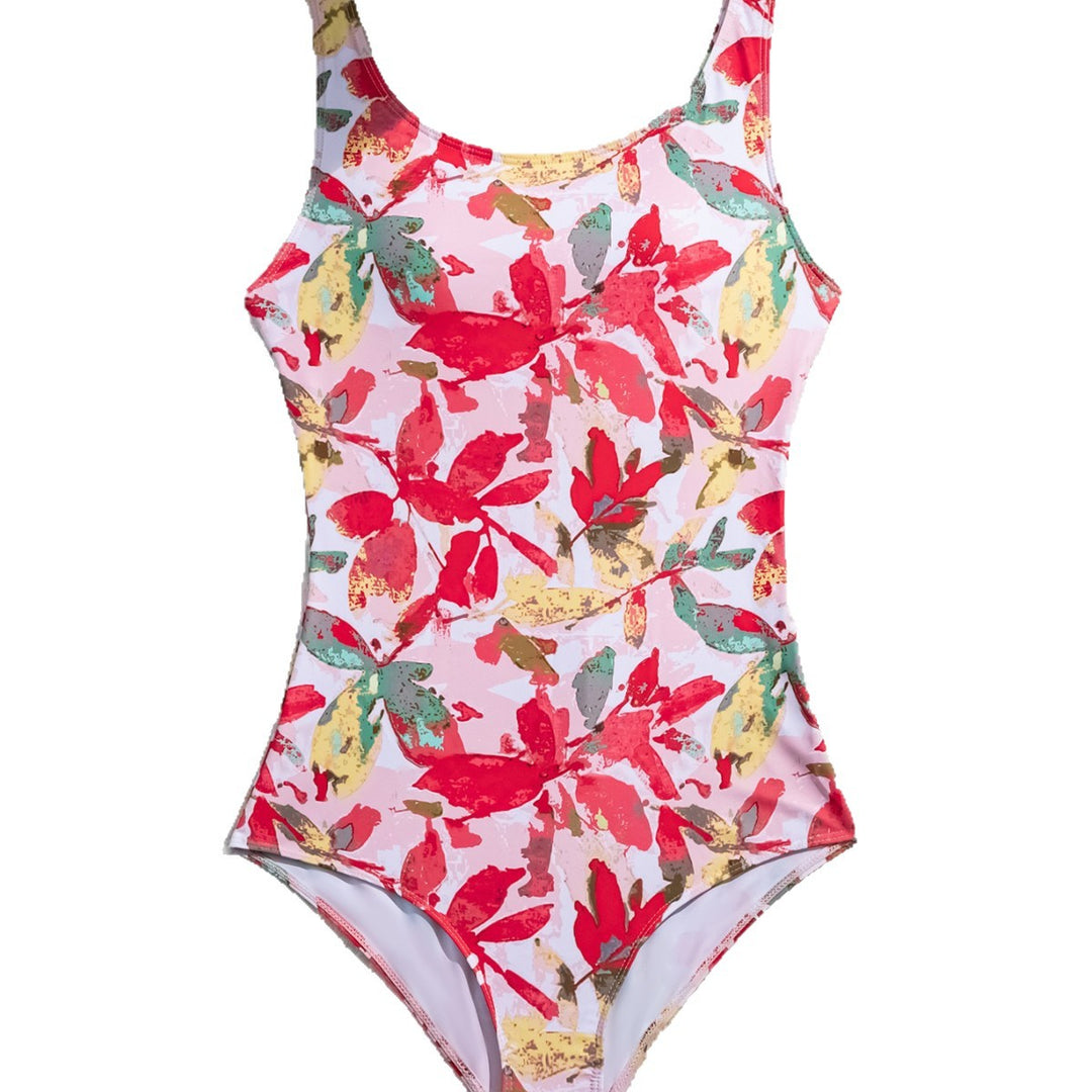 Women's One-Piece Swimsuit with Floral Pattern Mune Fashion